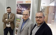 Juan Rivas, Jos� Manuel Baltar y C�sar Fern�ndez Gil en la presentaci�n del proyecto. 