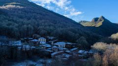 Una aldea de O Courel, Vieiros, en una imagen de archivo