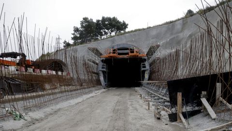 Obras de los tneles del tren al puerto exterior