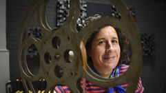 Beli Martnez, na facultade de Comunicacin pontevedresa, onde foi alumna e agora imparte clases.