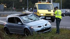 El coche que arroll� a los peregrinos