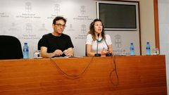 Orlando Fern�ndez y Nuria Rodr�guez de Podemos en rueda de prensa