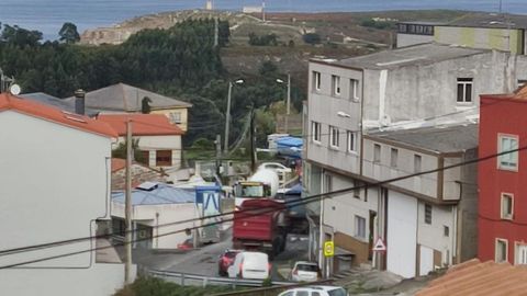 Atasco de camiones en Suevos.