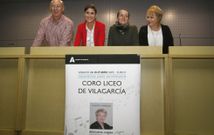 Pepe �lvarez, Sonia Out�n, Alicia Bascuas y Loli Crespo presentaron el concierto. 