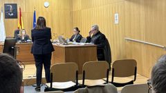 La acusada, durante el juicio en Ourense