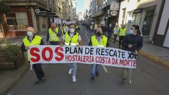 Las fotos de la manifestaci�n de los hosteleros en Carballo