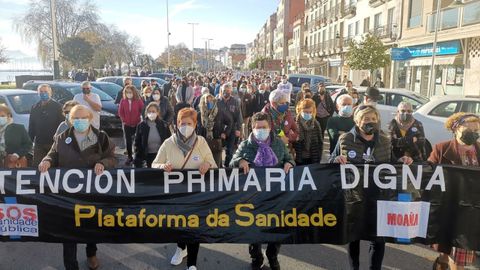 Foto de archivo de una manifestaci�n por la atenci�n primaria
