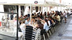 Terrazas llenas este verano en Ferrol