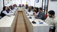 En pleno extraordinario convocado por el alcalde, Blas Garc�a (PSOE), para aprobar el presupuesto todos los grupos de la oposici�n (PP, BNG y Espazo Com�n) votaron en contra, por lo que la corporaci� deber� pronunciarse sobre una cuesti�n de confianza vinvulada a estos presupuestos, de 37,8 millones de euros