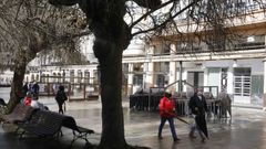 Los bares de la Praza Maior de Lugo, cerrados