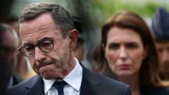 El ministro del Interior franc�s, Bruno Ratailleau, durante su comparecencia en Nantes