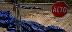 Las puertas de acceso a las obras de la ampliaci�n del canal permanec�an ayer cerradas a cal y canto.