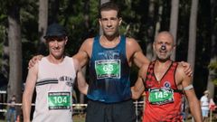 M�chel Fern�ndez (en el centro), Carlos Lorenzo (a la izquierda) y Fran Oviedo (a la derecha), integraron el podio masculino en la carrera de 10 kil�metros.