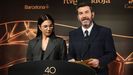 Toni Acosta y Arturo Valls durante la lectura de los nominados y nominadas a la 40 edici�n de los Premios Goya
