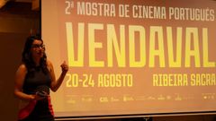 Tamara Gonzlez na presentacin do pase de vern da segunda edicin da mostra cinematogrfica Vendaval, celebrado o pasado agosto