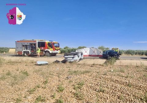 Imagen de los dos vehículos accidentados en la provincia de Cuenca.