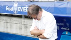 Anquela Real Oviedo Zaragoza Carlos Tartiere.Anquela, antes del enfrentamiento ante el Zaragoza