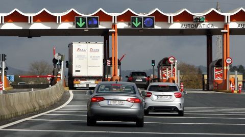 Un peaje de la AP-9 en Pontevedra.