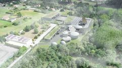 Proyecci�n de la nueva planta depuradora en Silvouta, en el lugar que ocupa la actual, que se ir� sustituyendo por fases