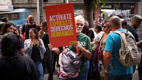 Protesta en Caracas.