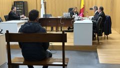 El acusado, en el juicio en Ourense