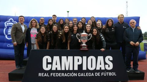 O Victoria FC, campin feminino da Copa Deputacin do 2024.