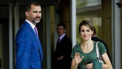 Los pr�ncipes de Asturias visitan de nuevo al rey