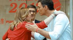 Saludo aparentemente afectuoso entre los tres rivales en los proleg�menos