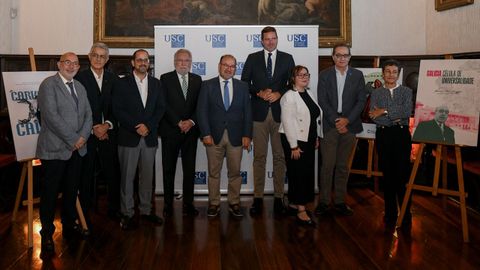 Acto de presentación das cátedras institucionais da USC dedicadas a Rosalía de Castro, Castelao, Otero Pedrayo e Carvalho Calero