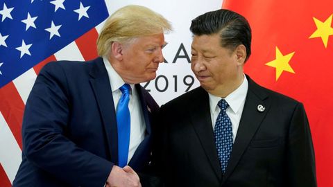 Donald Trump y Xi Jinping, durante una reunin en el 2019.