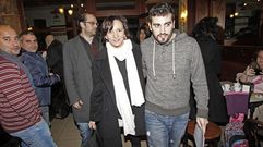 Breog�n Rioboo y Carolina Bescansa se re�nen con miembros de Podemos Vigo.