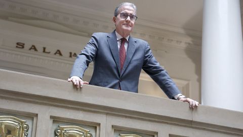 El presidente del alto tribunal gallego, José María Gómez y Díaz-Castroverde, este martes en el Palacio de Justicia. 