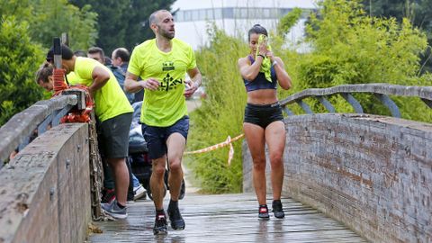 Pruebas de la Gladiator Race en la isla de las esculturas de Pontevedra