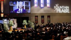 Biden intervino en un v�deo en el funeral de Floyd en su ciudad natal de Houston