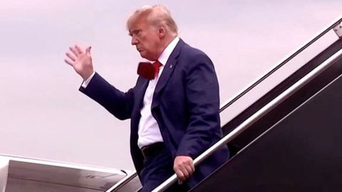 Trump, a su llegada a Washington