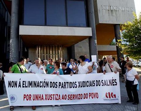 La concentraci�n en Vilagarc�a no tuvo la misma afluencia que la celebrada en Cambados. 