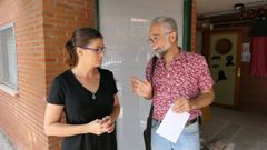 La alcaldesa de M�stoles, durante una visita a un centro educativo 