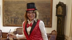 Pilar Varela ayer en el palacio de Mar�a Pita