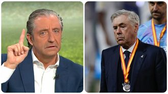 Josep Pedrerol y Carlo Ancelotti.Josep Pedrerol y Carlo Ancelotti, entrenador del Real Madrid