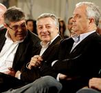 Pose, Blanco y V�zquez en una imagen en Vilagarc�a.