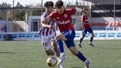 Antonio Sola frente al Real Valladolid en As Eiroas.
