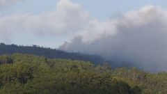 La densa columna de humo pudo verse desde muchos puntos.