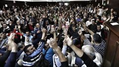 Hace cuatro a�os se vivi� la �ltima huelga en el sector. En la imagen, una votaci�n en asamblea