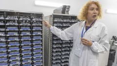Mabel Loza, en su laboratorio del CiMUS de la Universidade de Santiago