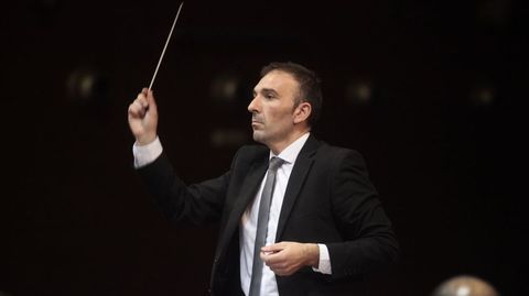 Imagen de la presentaci�n de Lodeiro, en el 2015, como nuevo director de la Banda de M�sica de Bandeira (Silleda).