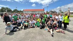 Los peregrinos participantes y la habitual foto al culminar la etapa