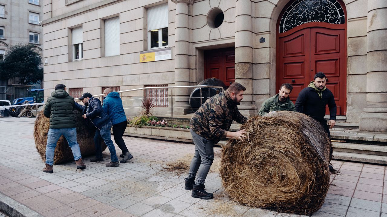 Los manifestantes de la tractorada de Ourense aumentan la presión sobre el Gobierno