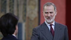  El rey Felipe VI recibe en audiencia a la LVI Promoci�n Cuerpo Superior Administradores Civiles del Estado el pasado jueves, en el Palacio de El Pardo, de Madrid.
