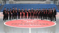 Los integrantes del conjunto noi�s, en la Copa de Espa�a.