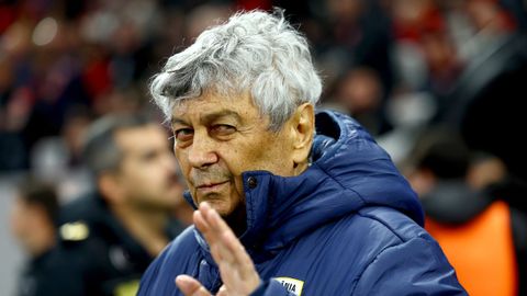 Mircea Lucescu, en su �ltimo partido como seleccionador de Ruman�a, la respesca del pasado 26 de marzo frente a Turqu�a.
